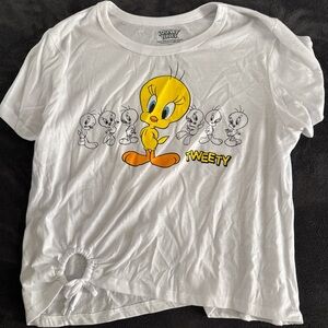 Warner Bros. Tweety White Kids T-Shirt with Yellow Design